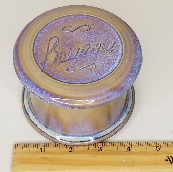 Moonlight Beurre French Butter Dish   Classic Lines Pottery French Butter Crock - Picture 10 of 13